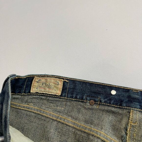 Polo Ralph Lauren VTG Distressed Destroyed Denim Skirt Size 30 - Picture 10 of 12